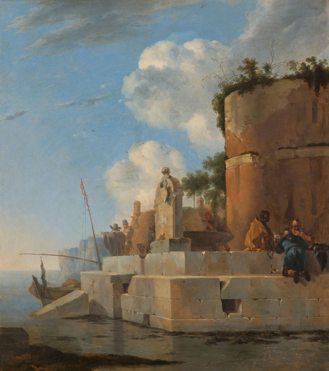 En kystruin i Italia En ruin ved vannet i Italia av Jan Asselijn