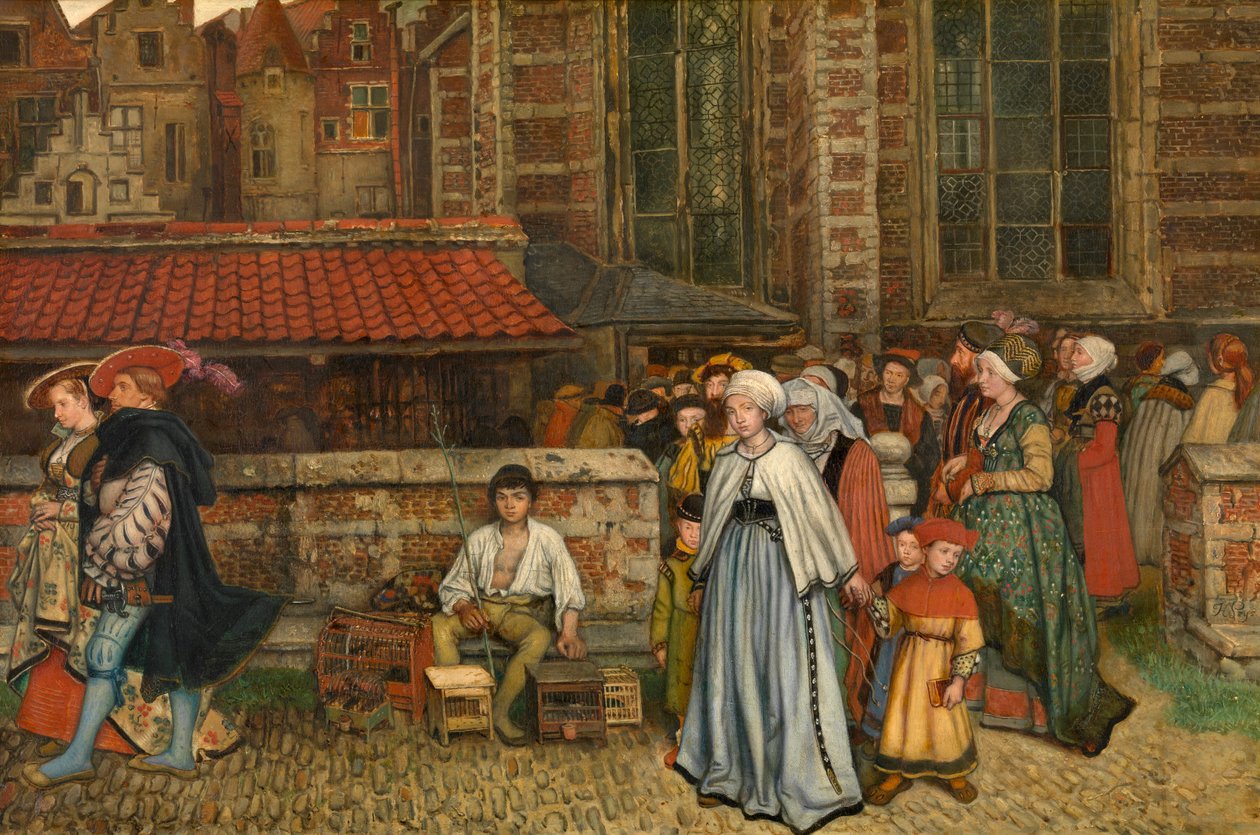 Etter masse (olje på panel) av Jan August Hendrik Baron Leys