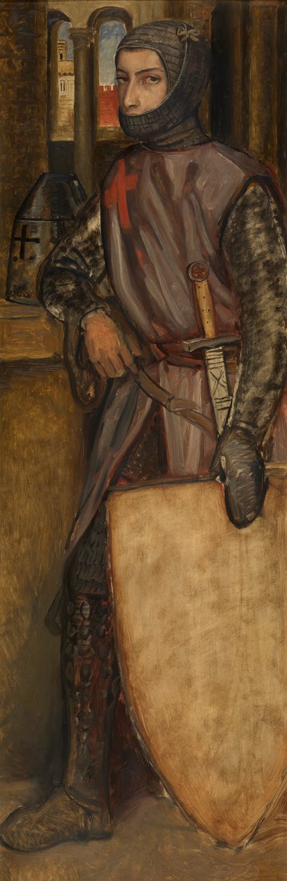 Godfrey of Bouillon (olje på panel) av Jan August Hendrik Baron Leys