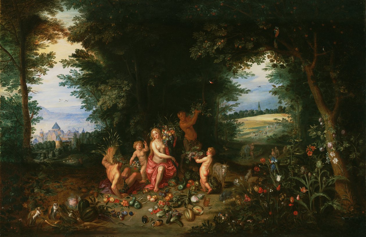 Landskap med Ceres (allegori om jorden) av Jan & Balen Hendrik van (1575-1632) Brueghel