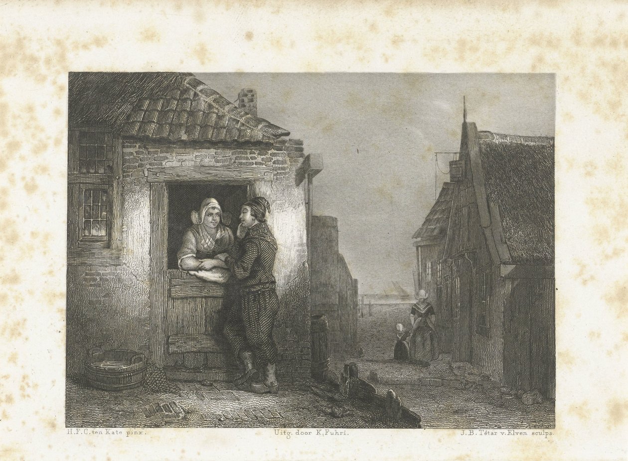 Volendam ektepar av Jan Baptist Tetar van Elven