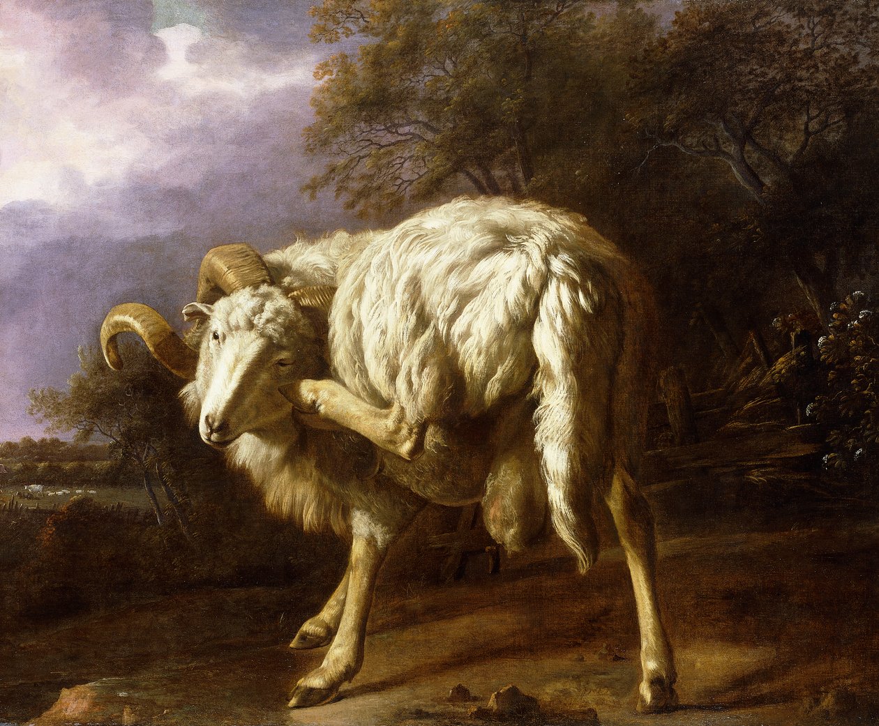 En vær i et skogslandskap, av Jan Baptist Weenix