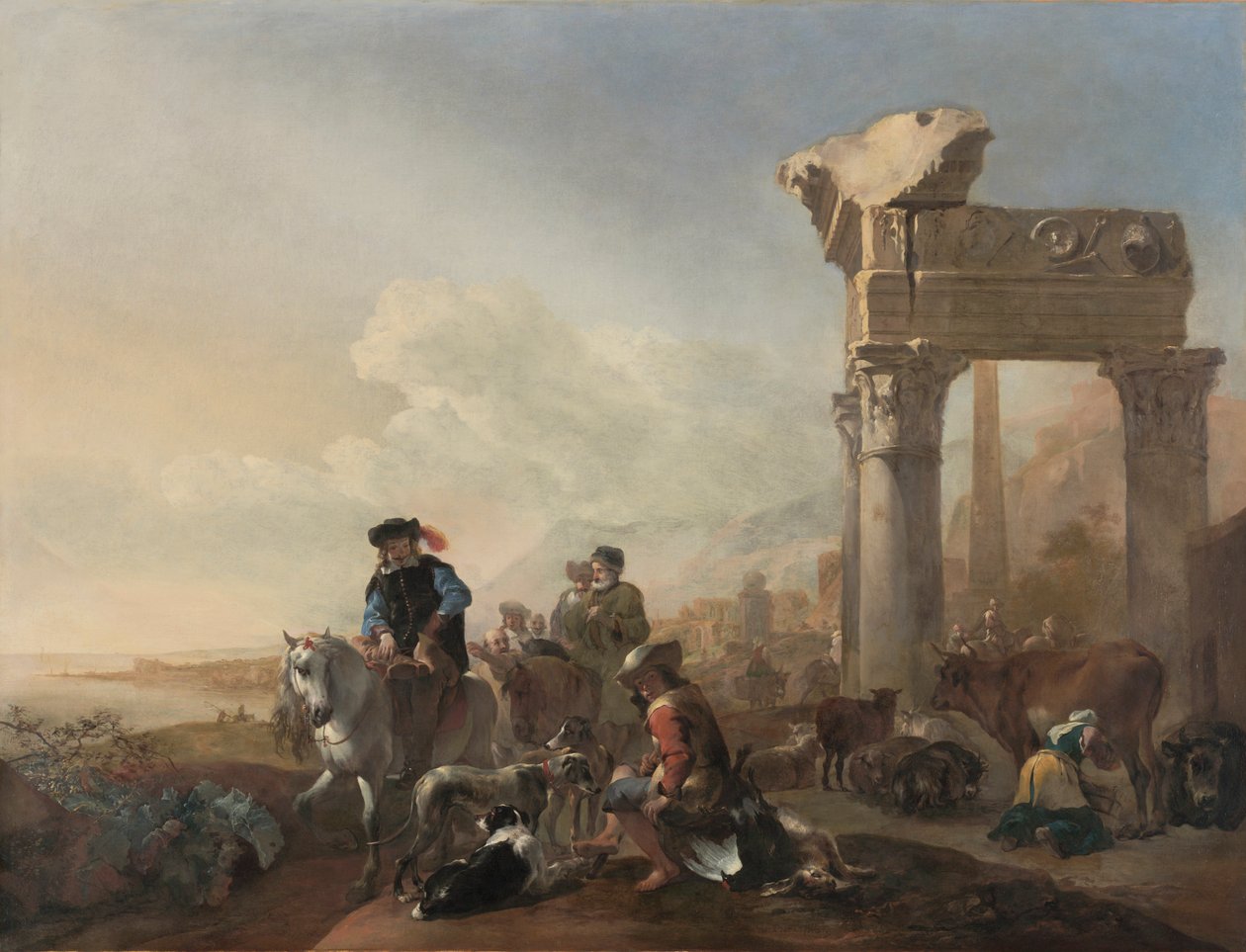 Jegere nær ruiner, 1648. av Jan Baptist Weenix