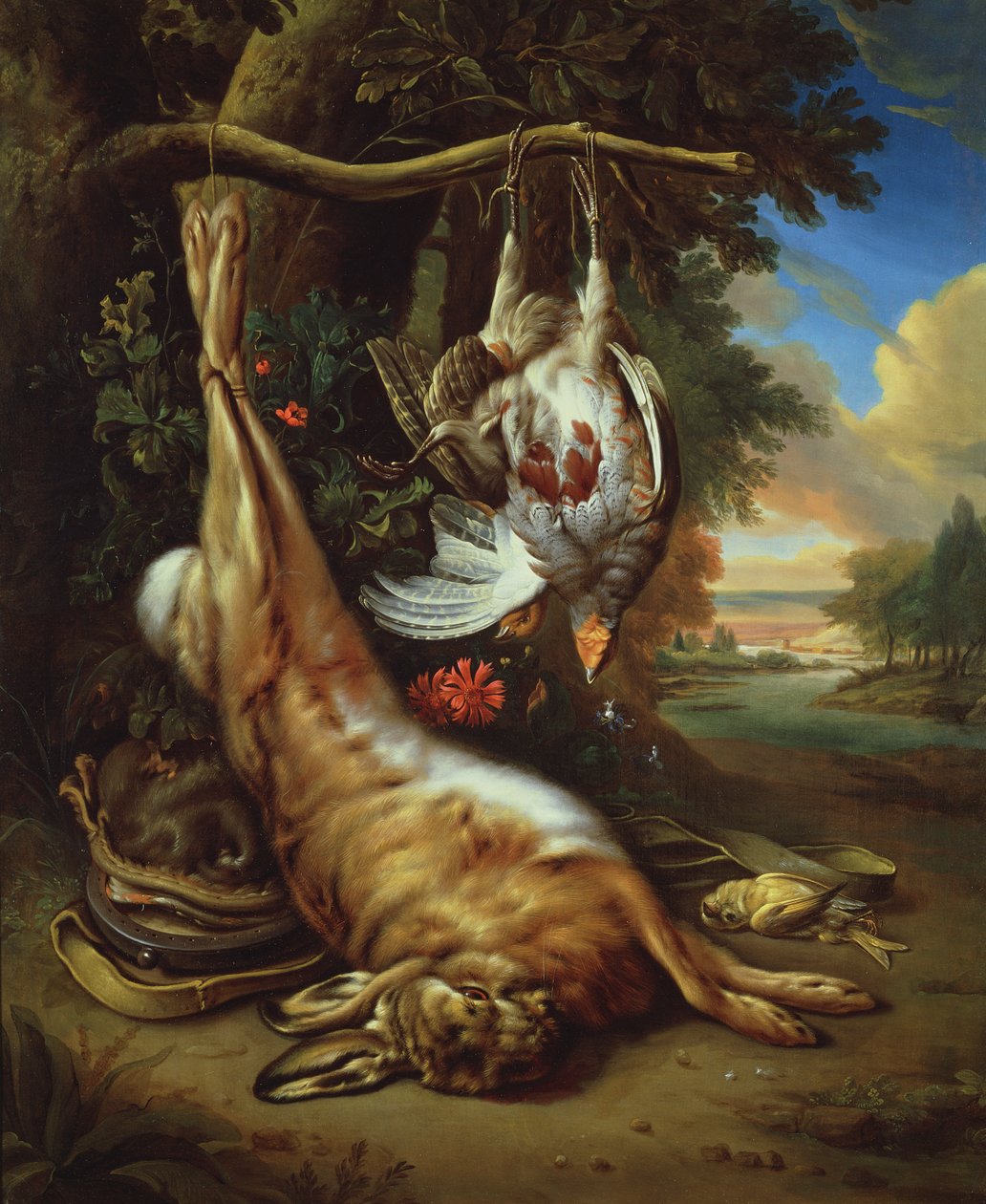 Stilleben av spillet av Jan Baptist Weenix