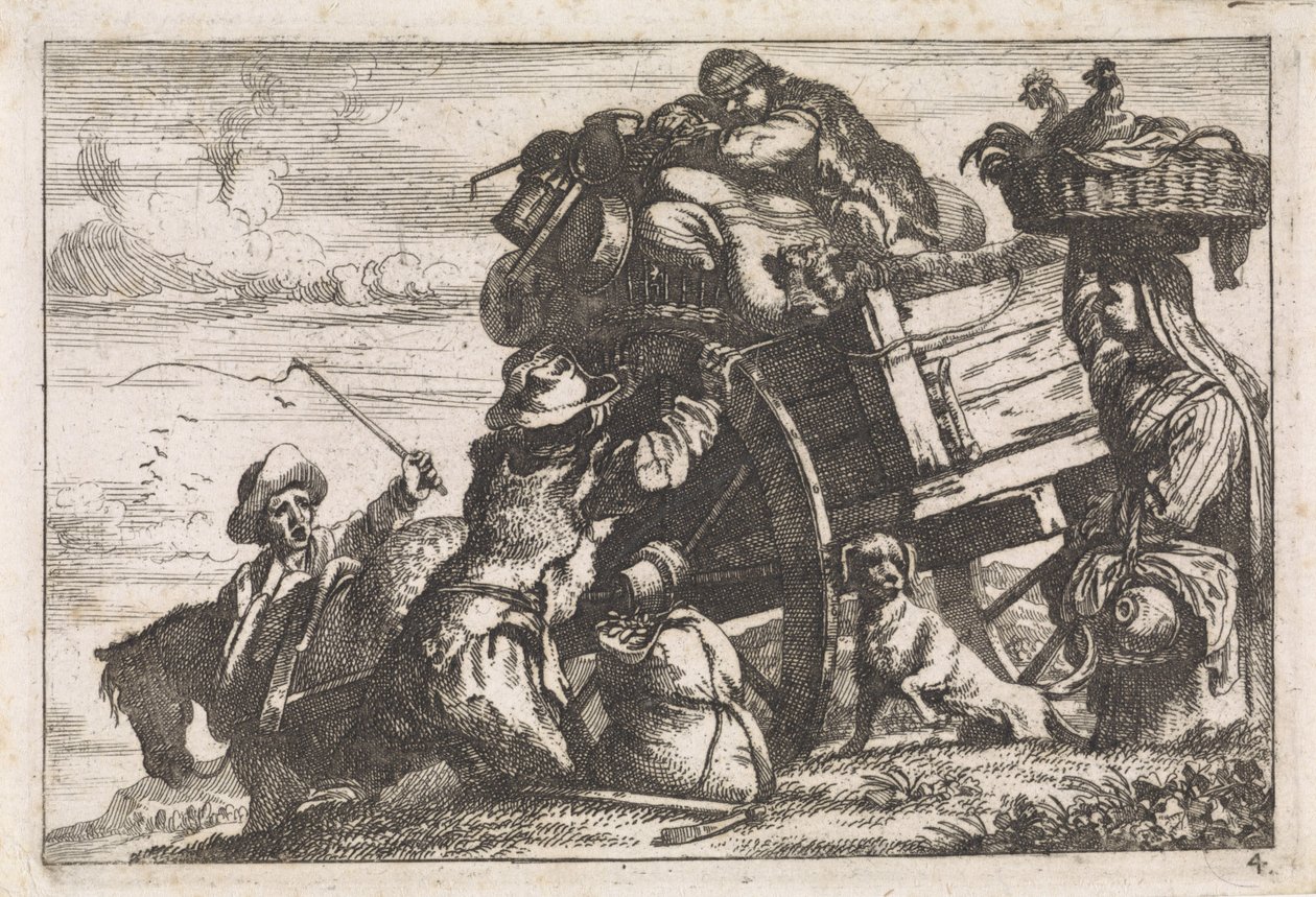 De kar Diverse sjangertableau (serietittel) av Jan Baptist de Wael