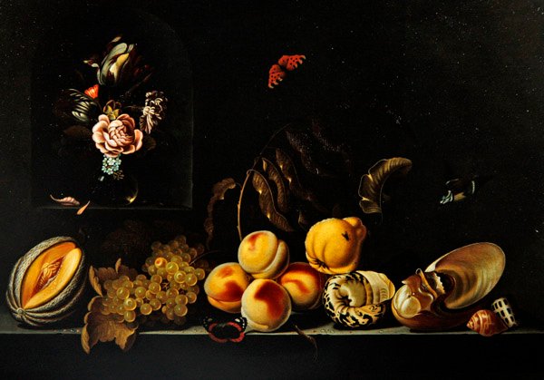 Et stilleben av druer av Jan Baptist van Fornenburgh