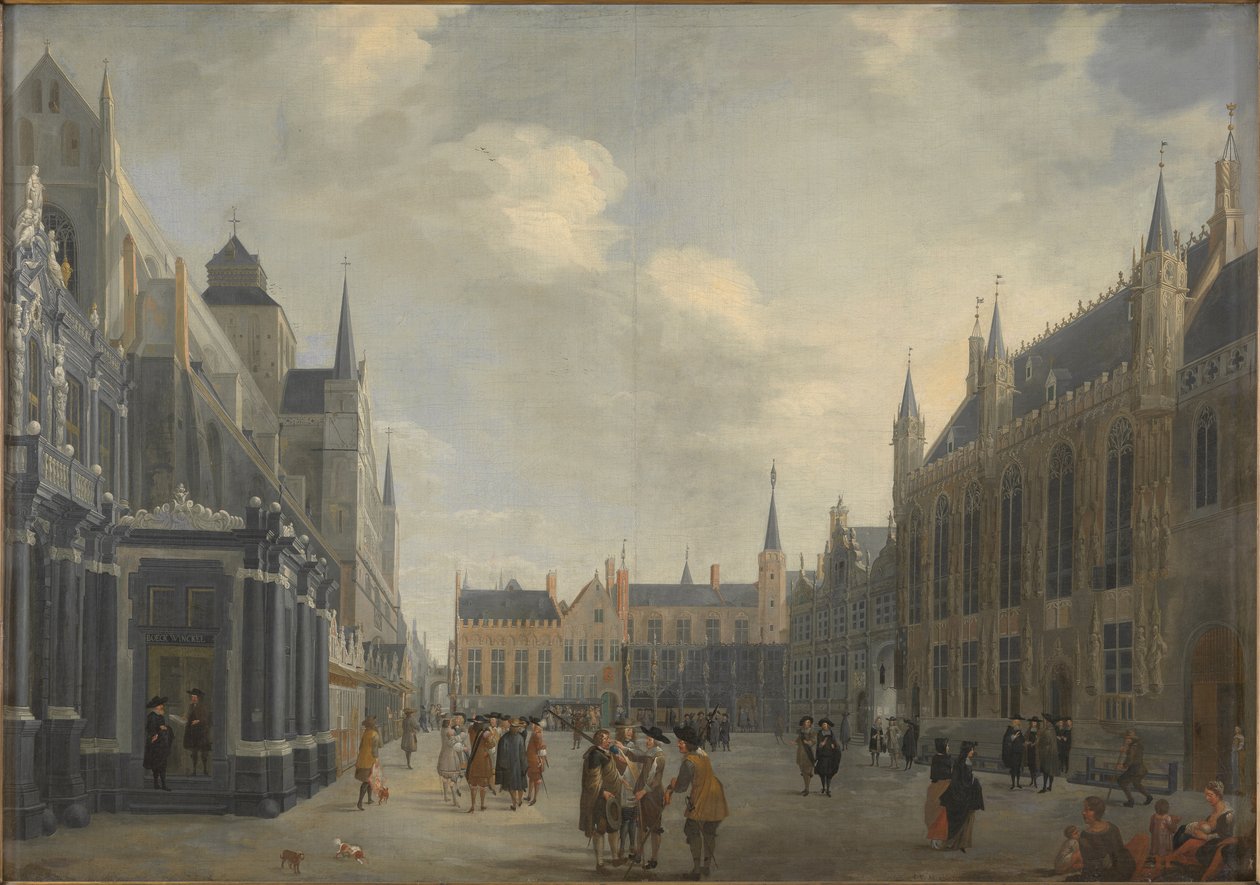 Burg-plassen i Brugge, 1672. av Jan Baptist van Meunincxhove