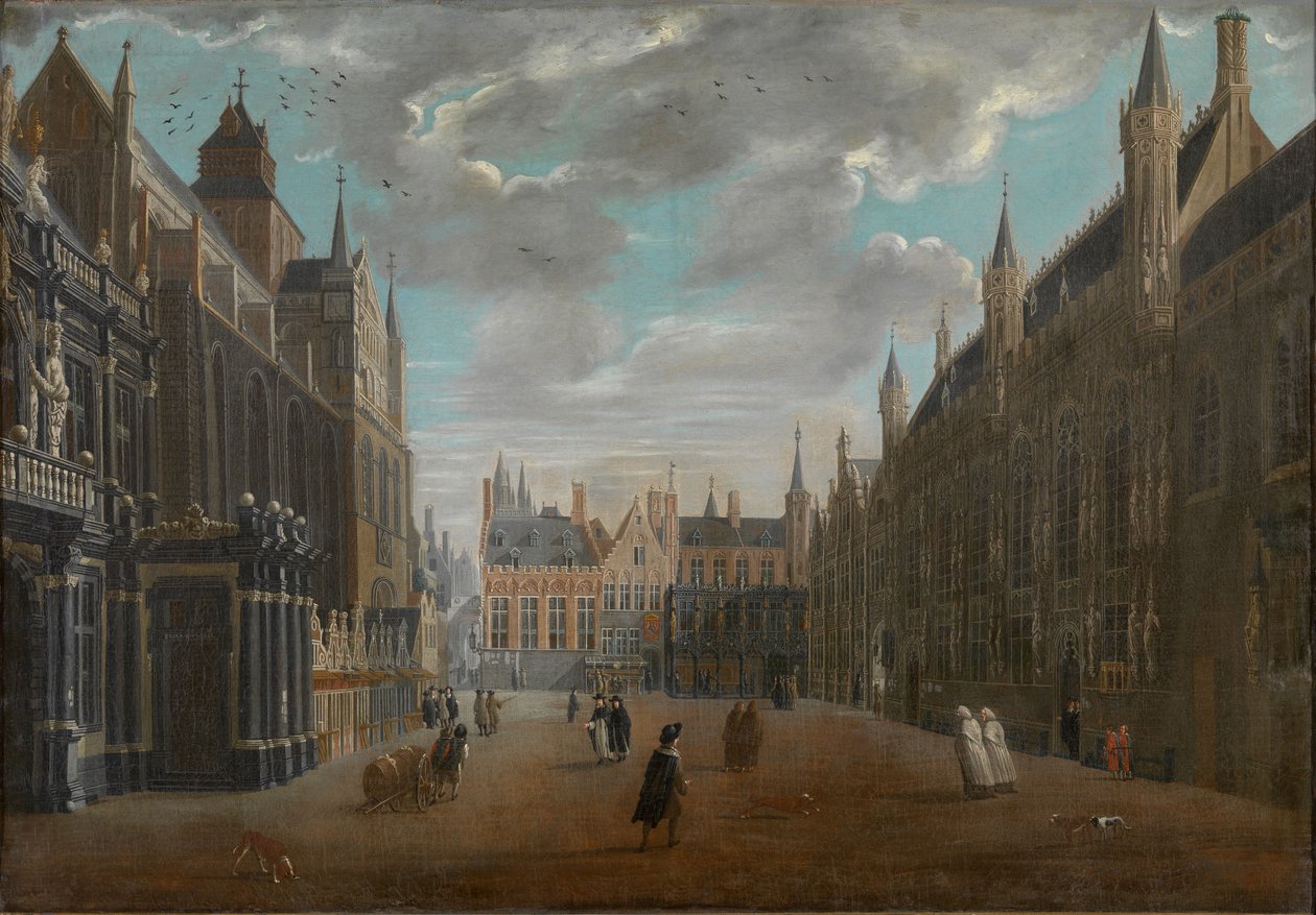 Burg-plassen i Brugge, 1696. av Jan Baptist van Meunincxhove