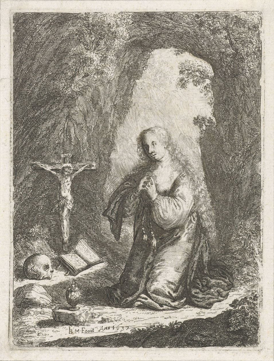 Boetvaardige Maria Magdalena av Jan Barentsz. Muyckens