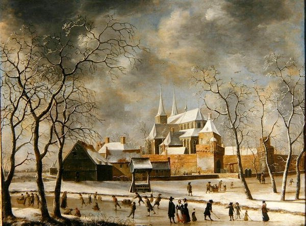The Town of Deventer (olje på lerret) av Jan Beerstraten