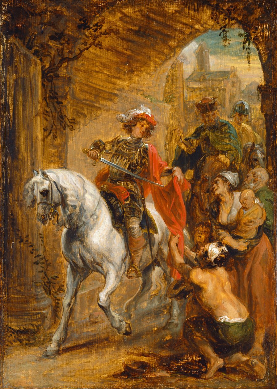 Saint Martin deler sin kappe, ca. 16401645. av Jan Boeckhorst