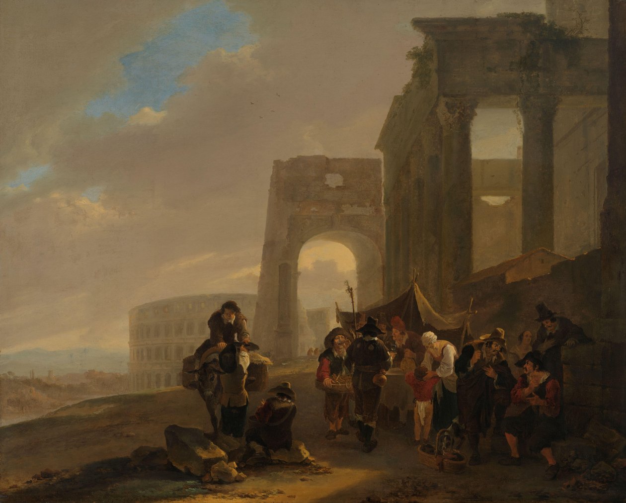 Gatescene med romerske ruiner av Jan Both
