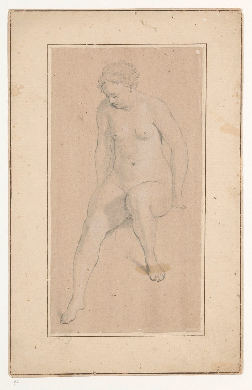 Sittende naken kvinne av Jan Brandes (possibly)