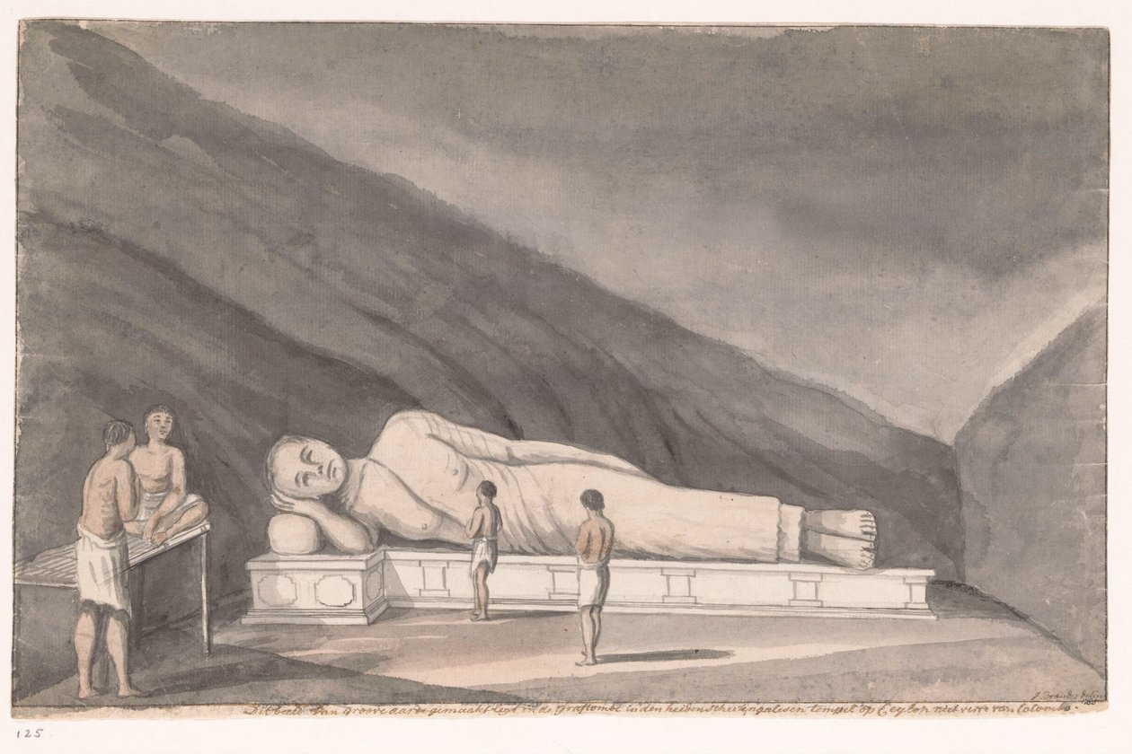 Adams Berg (Mulkirigala), liggende Buddha av Jan Brandes (signed by artist)