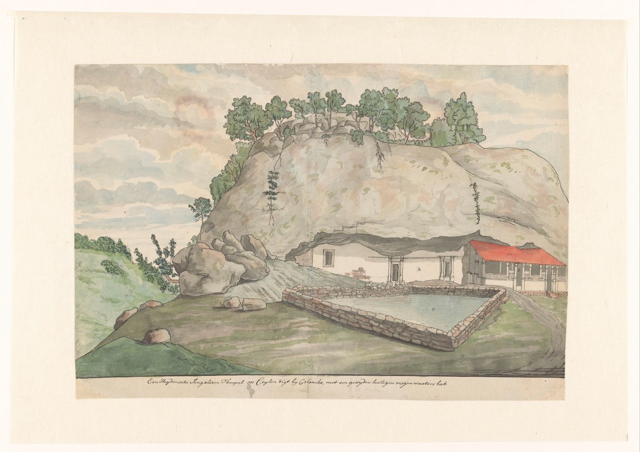 Adam's Berg (Mulkirigala), Inngang til bilderommene hugget inn i klippene av Jan Brandes