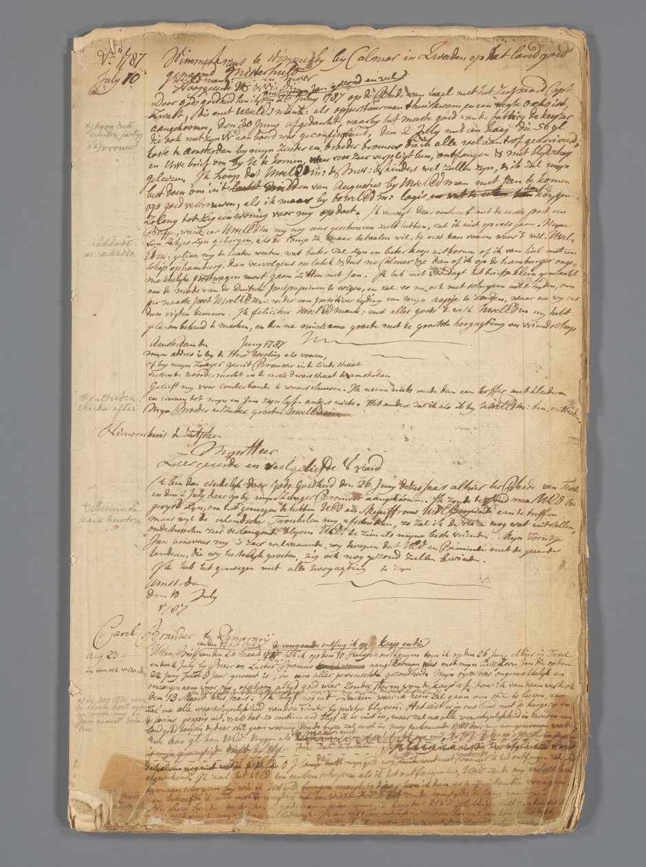 Utkast til brevbok Jan Brandes (1743-1808), 1787-1790. av Jan Brandes
