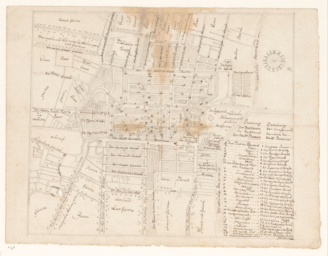 Kart over Batavia av Jan Brandes