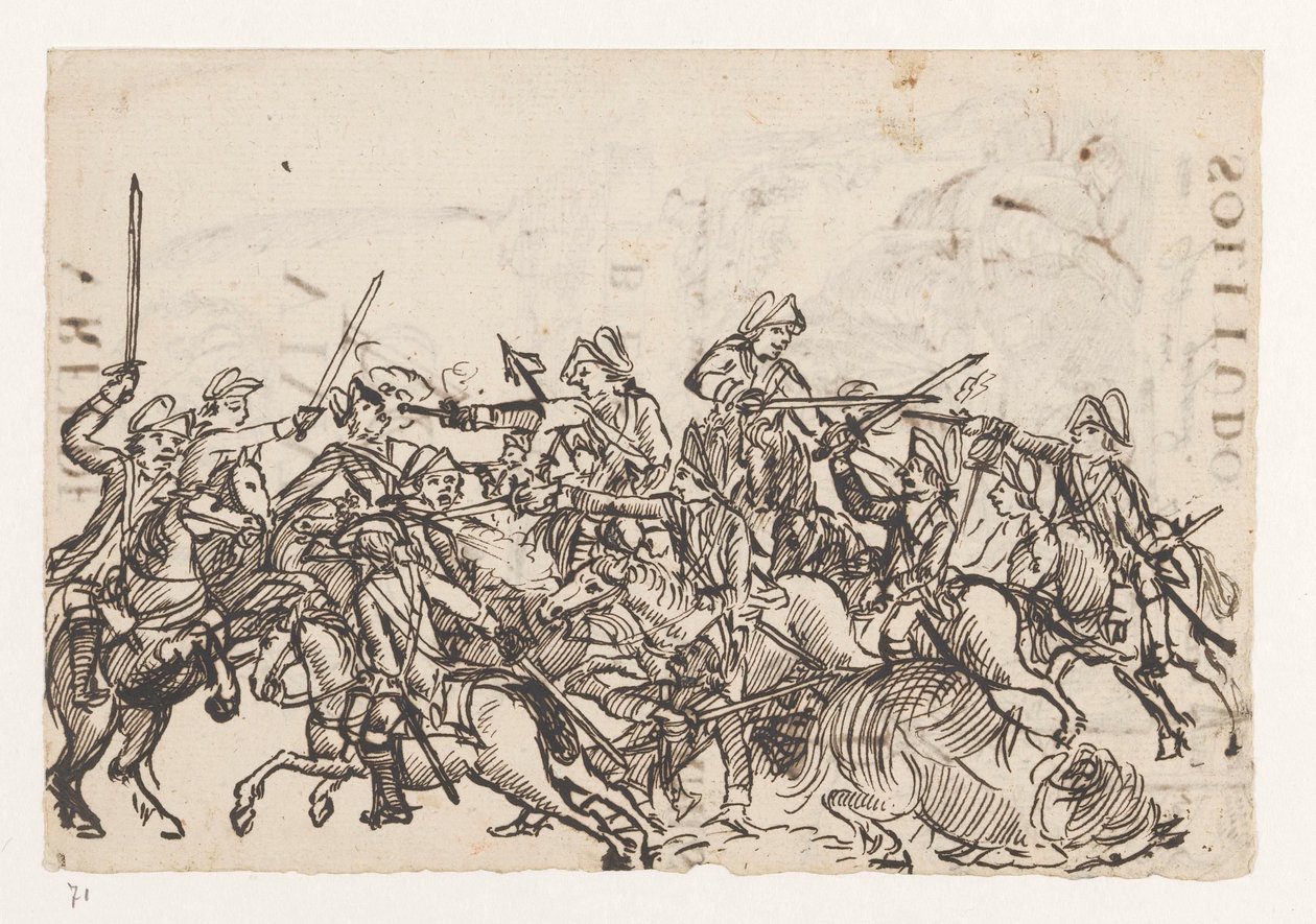 Equestrian Battle / Allegory of the English War av Jan Brandes