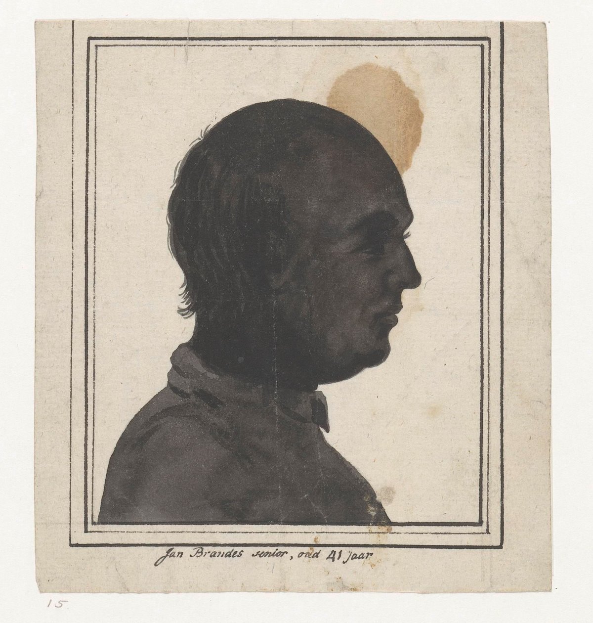 Silhouetportret av Jan Brandes av Jan Brandes