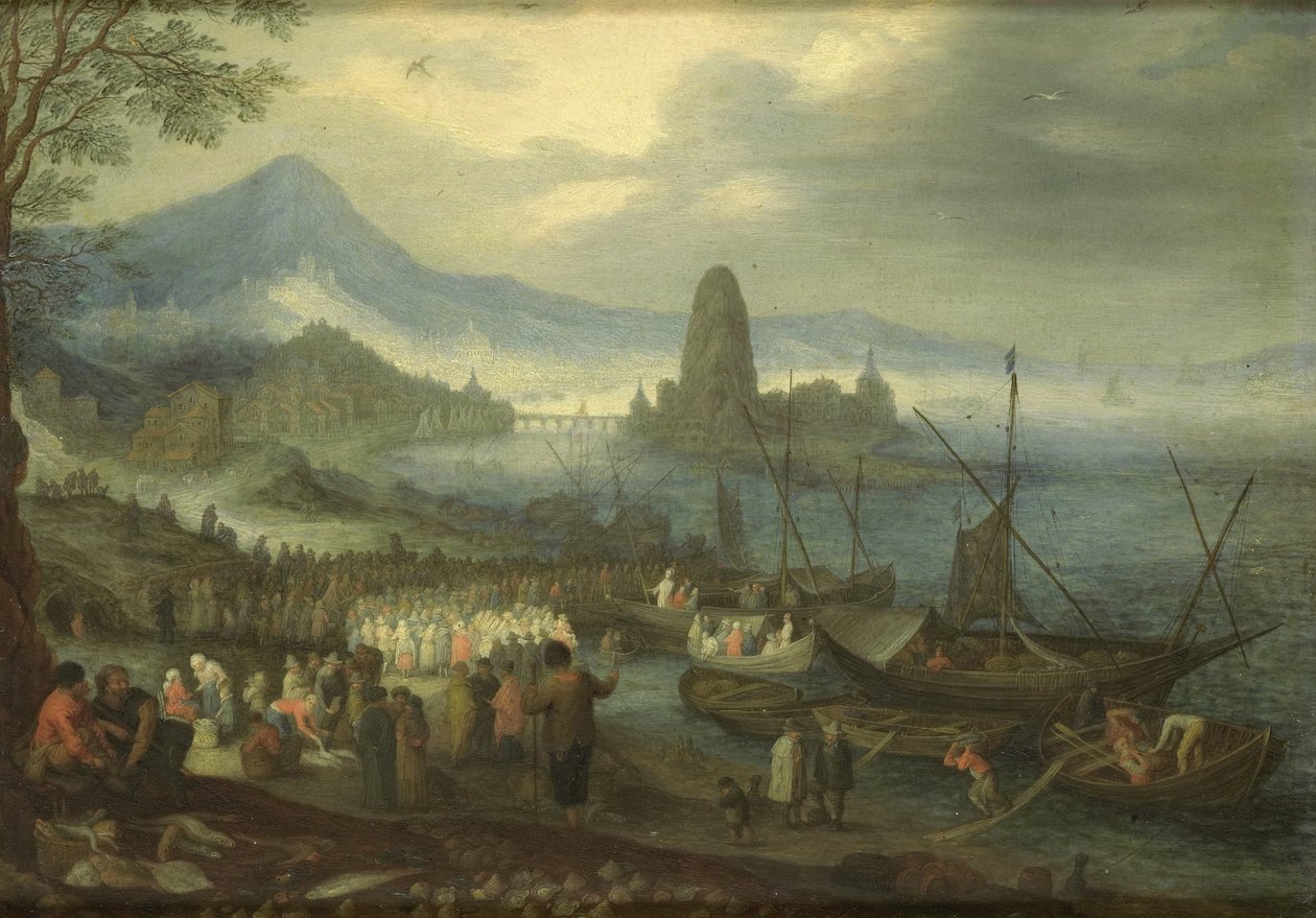 Prekenen over Genesaretsjøen av Jan Brueghel (I) (copy after)