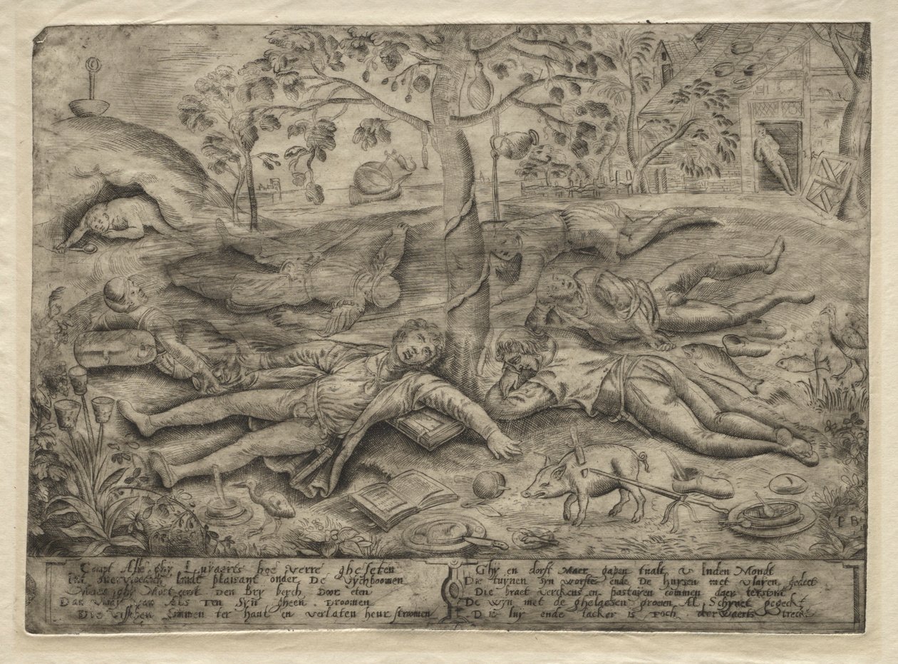 Gluttony Plate. av Jan Brueghel the Elder