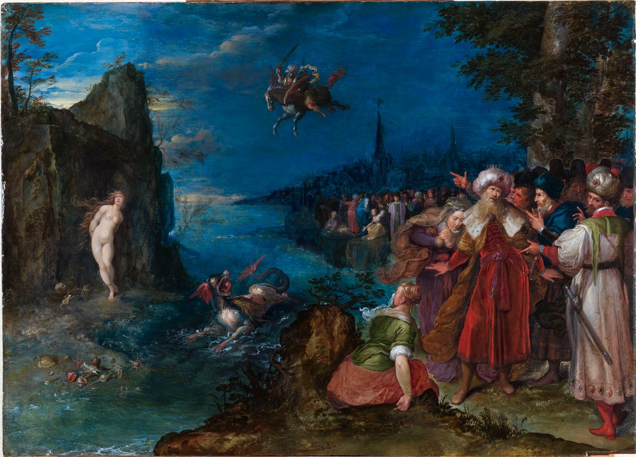 Perseus frigjør Andromeda, ca 1600-1610. av Jan Brueghel the Elder