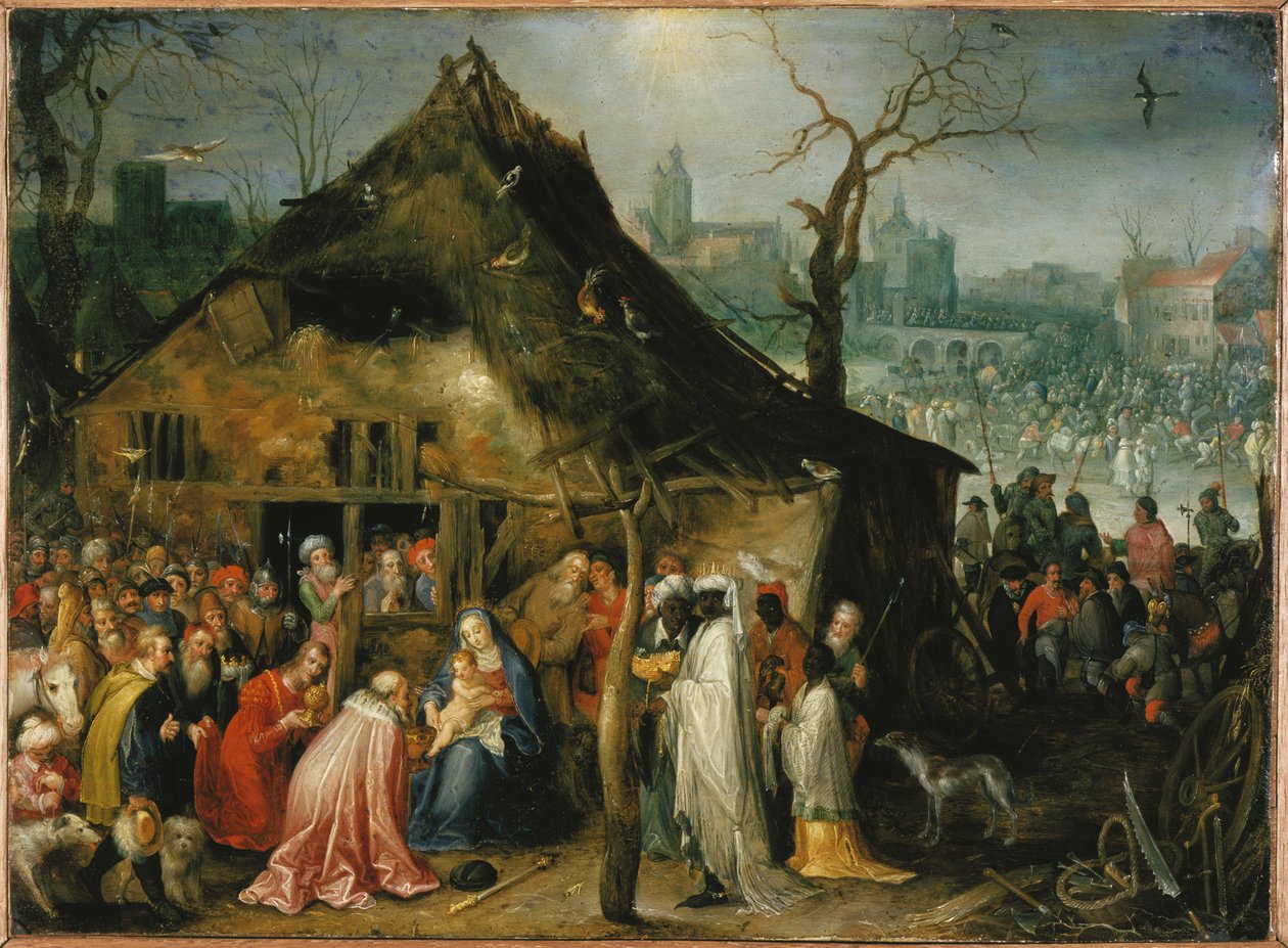 The Adoration of the Magi, 1598-1599. av Jan Brueghel the Elder