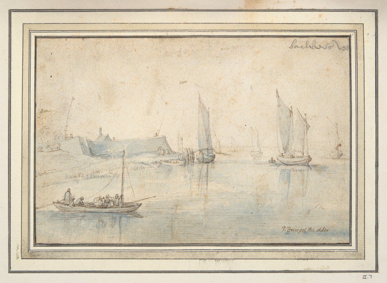 Utsikt over Bakkers Veer, Nederland av Jan Brueghel the Elder