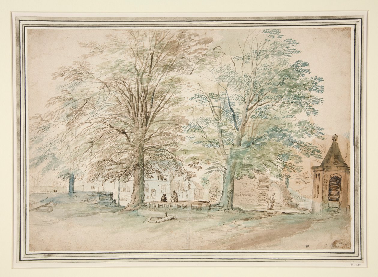 Landsbymøtested under to gamle trær av Jan Brueghel the Elder