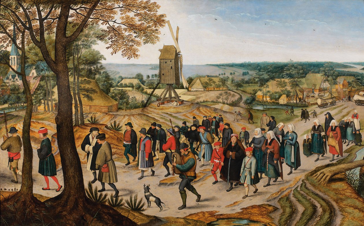 Bryllupsprosesjonen, 1627. av Jan Brueghel the Younger