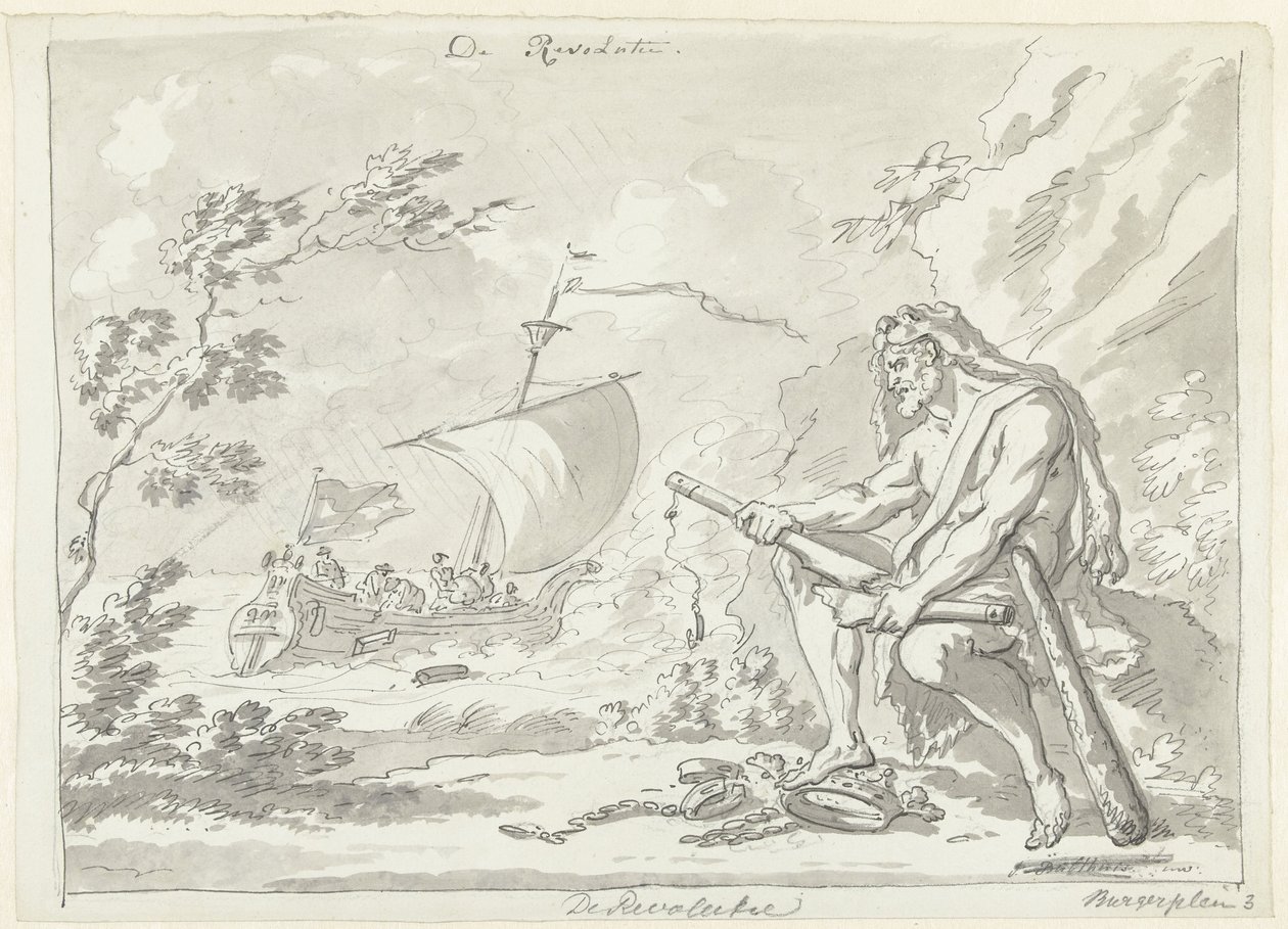 Revolusjon: Hercules bryter åket The Revolution (tittel på objekt) av Jan Bulthuis