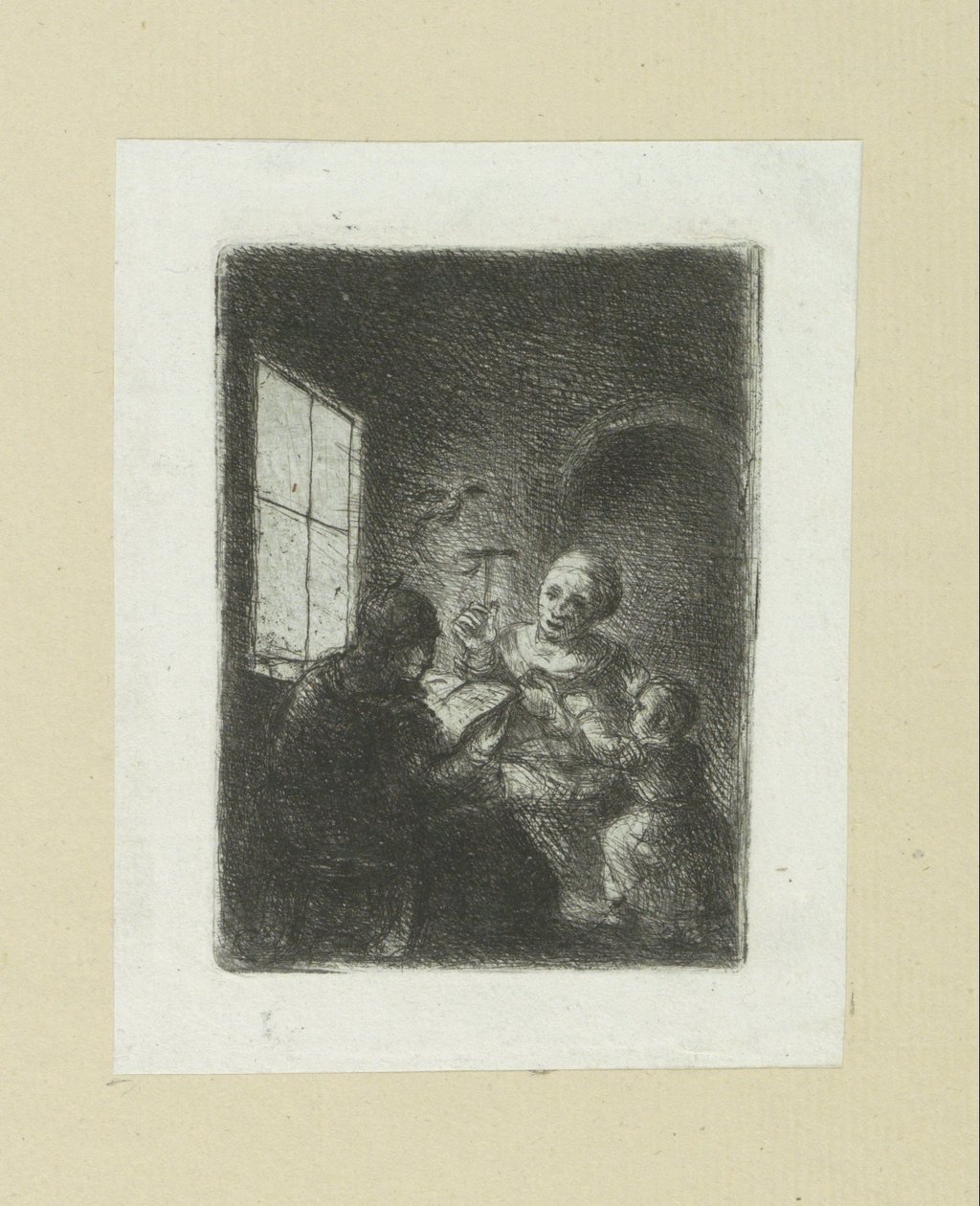 Gezin ved det raam The Compleat Work of Etchings av John Chalon / Oeuvre Complette des Eaux Fortes av Jean Chalon (serietittel) av Jan Chalon