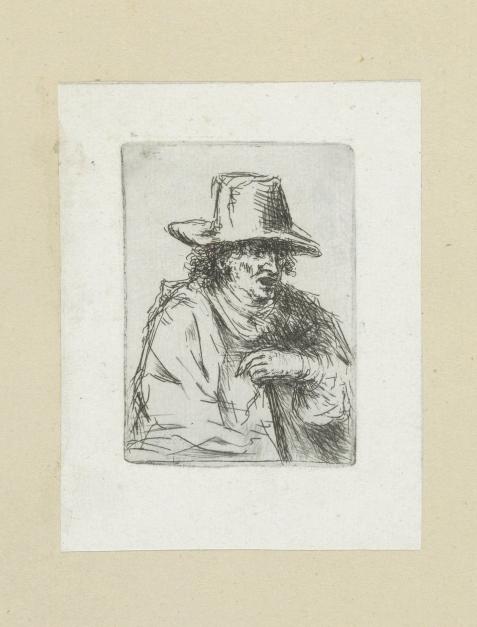 Mannen setter høy hoed i stok The Compleat Work of Etchings av John Chalon / Oeuvre Complette des Eaux Fortes av Jean Chalon (serietittel) av Jan Chalon