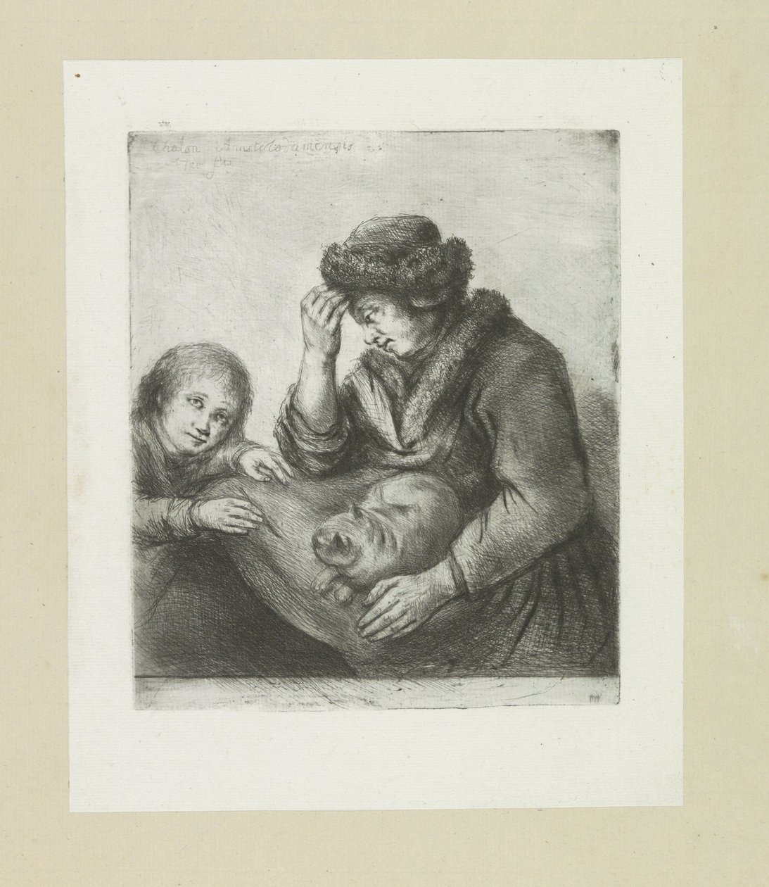 Moeder blir snill til kat The Compleat Work of Etchings av John Chalon / Oeuvre Complette des Eaux Fortes av Jean Chalon (serietittel) av Jan Chalon