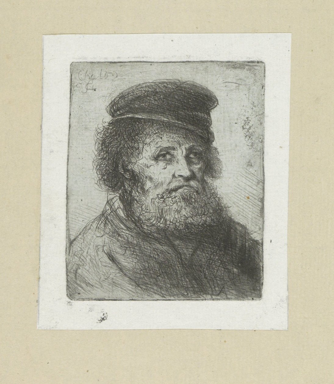 Oude mann setter baard i fart The Compleat Work of Etchings av John Chalon / Oeuvre Complette des Eaux Fortes av Jean Chalon (serietittel) av Jan Chalon