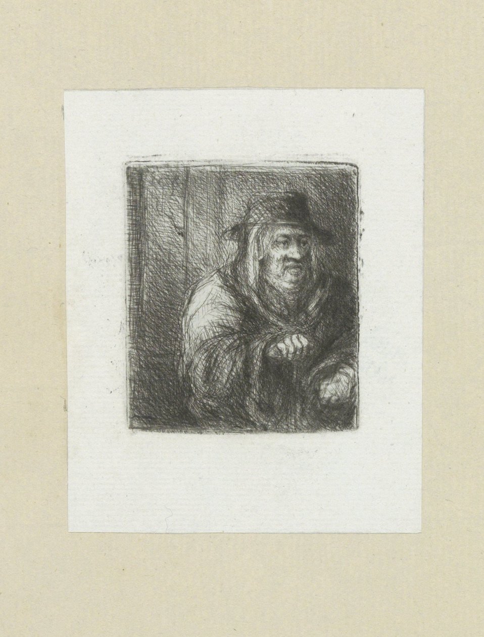 Oude mann satte mantel i hakke The Compleat Work of Etchings av John Chalon / Oeuvre Complette des Eaux Fortes av Jean Chalon (serietittel) av Jan Chalon