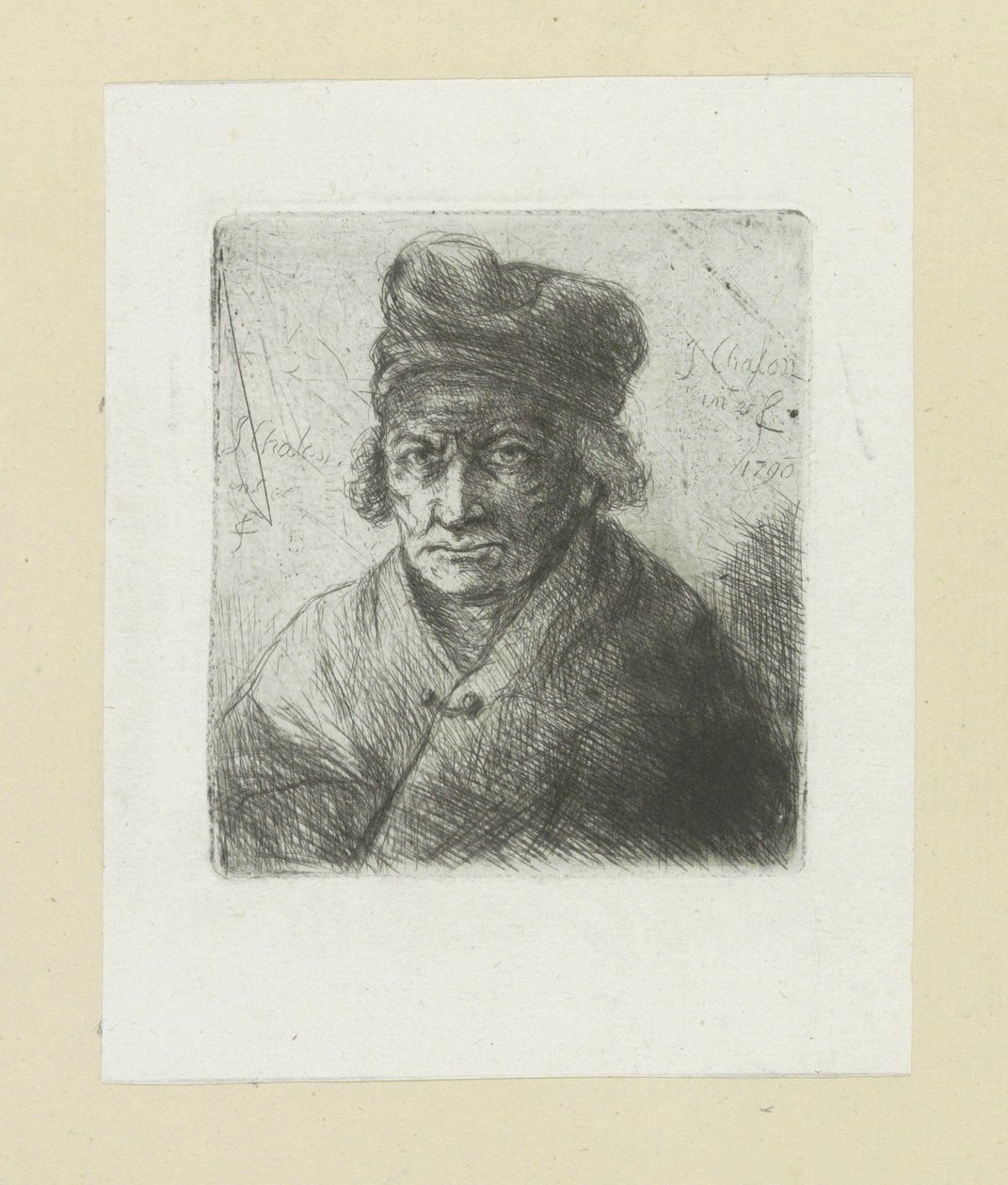 Oude mann setter muts The Compleat Work of Etchings av John Chalon / Oeuvre Complette des Eaux Fortes av Jean Chalon (serietittel) av Jan Chalon
