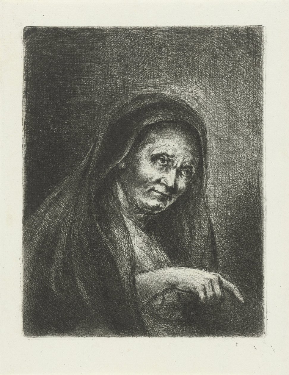Gammel dame av Jan Chalon