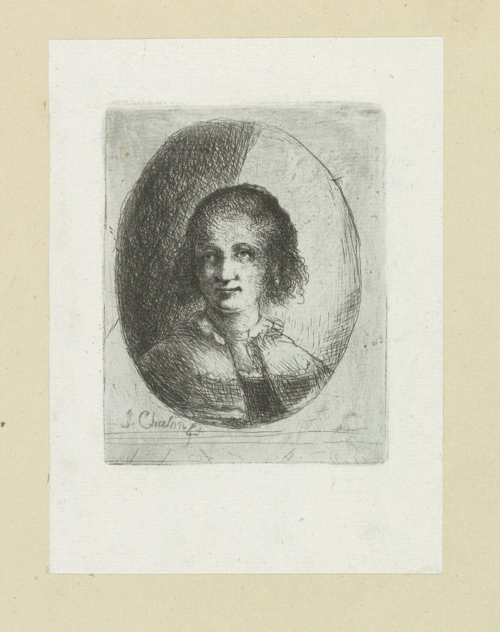 Portrett av Christina Chalon The Compleat Work of Etchings av John Chalon / Oeuvre Complette des Eaux Fortes av Jean Chalon (serietittel) av Jan Chalon
