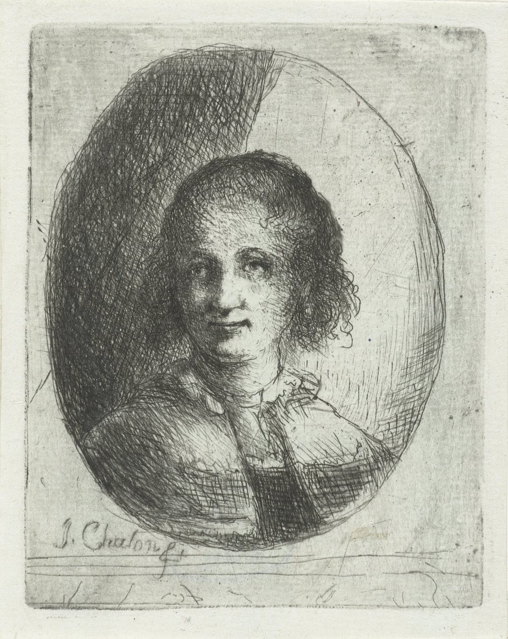 Portrett av Christina Chalon av Jan Chalon