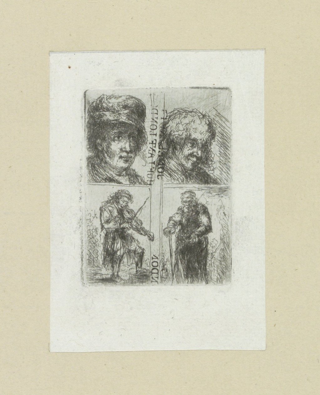 Vier mannen The Compleat Work of Etchings av John Chalon / Oeuvre Complette des Eaux Fortes av Jean Chalon (serietittel) av Jan Chalon
