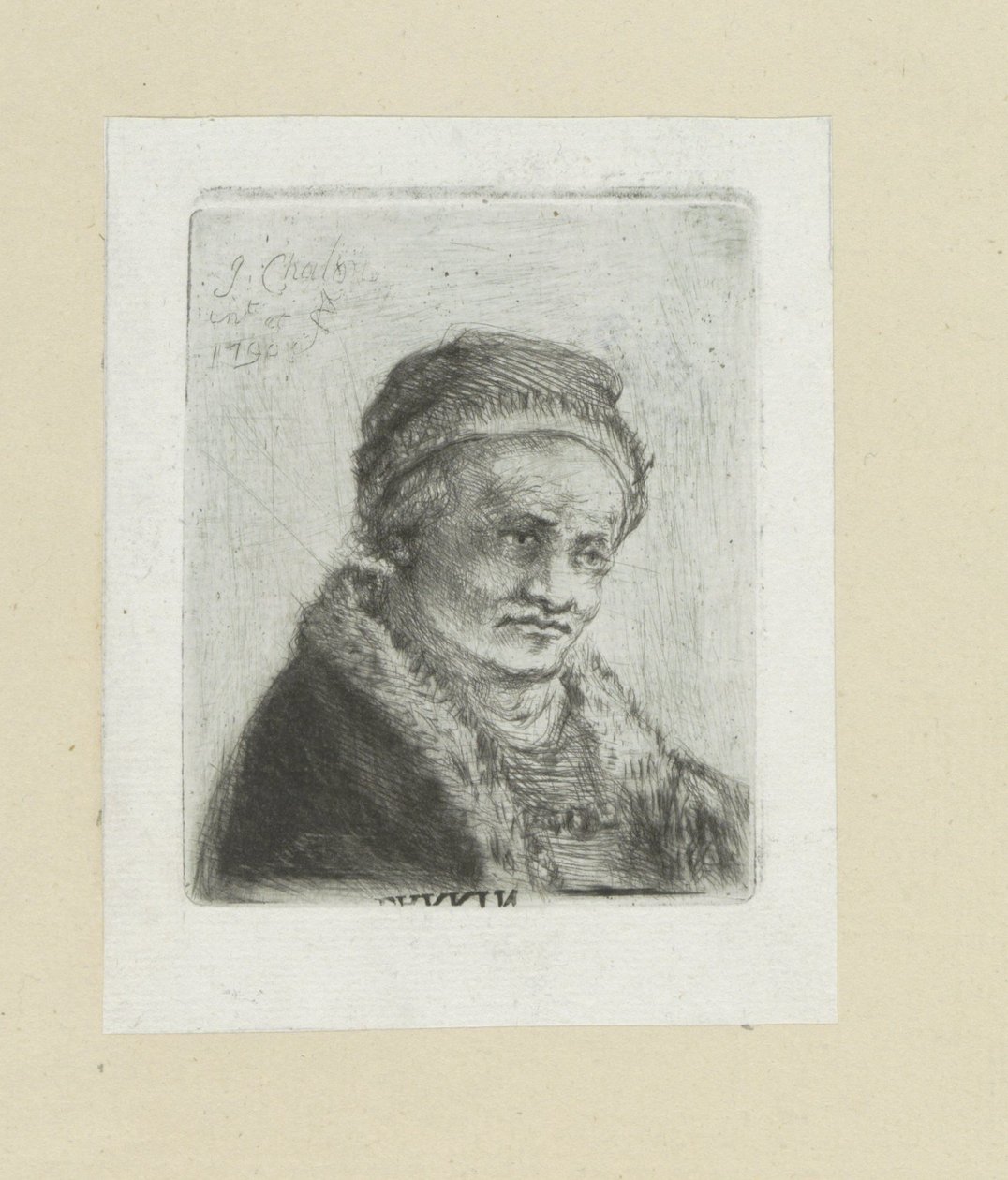 Volwassen mann setter bontkraag The Compleat Work of Etchings av John Chalon / Oeuvre Complette des Eaux Fortes av Jean Chalon (serietittel) av Jan Chalon