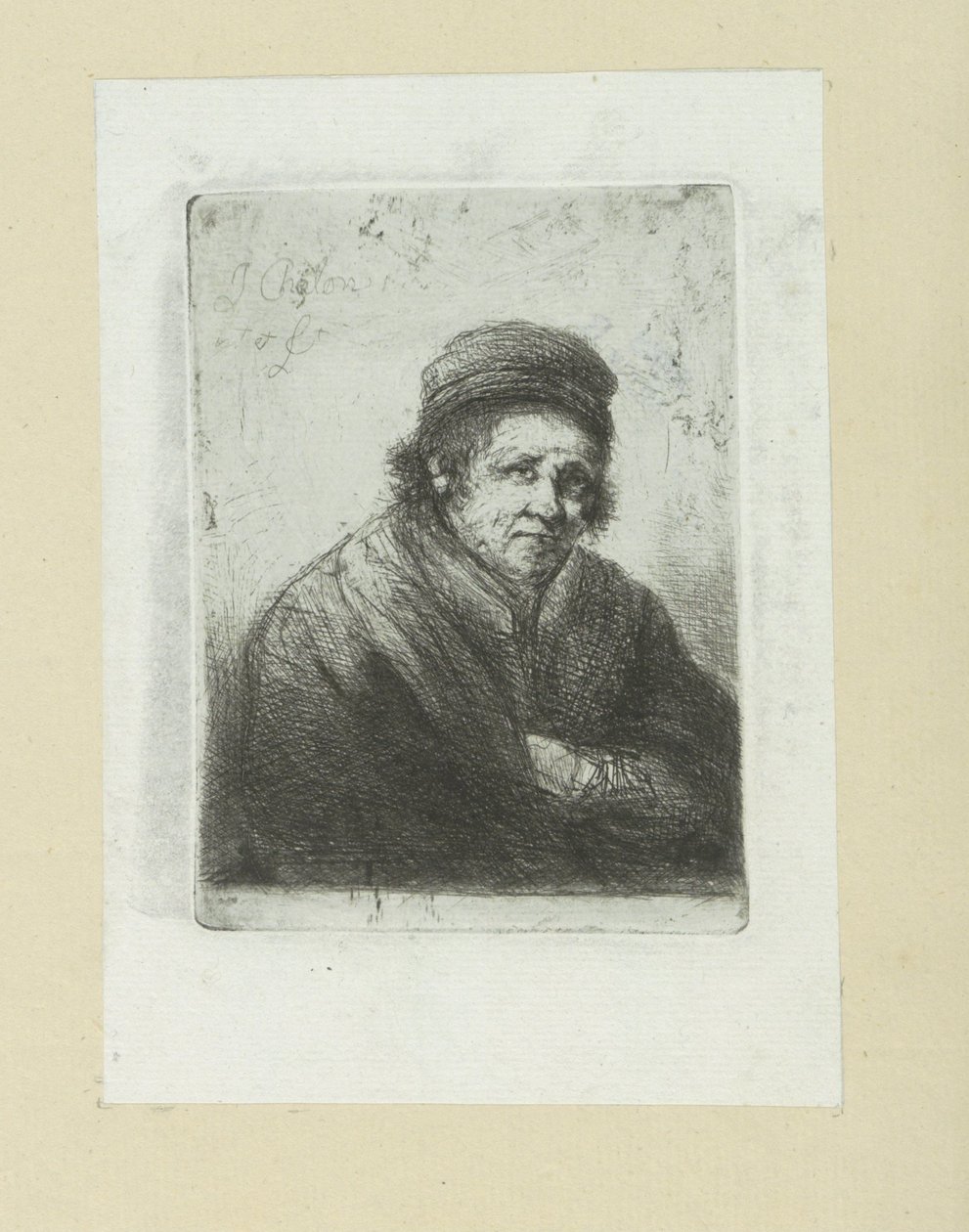 Volwassen mann, til høyre The Compleat Work of Etchings av John Chalon / Oeuvre Complette des Eaux Fortes av Jean Chalon (serietittel) av Jan Chalon