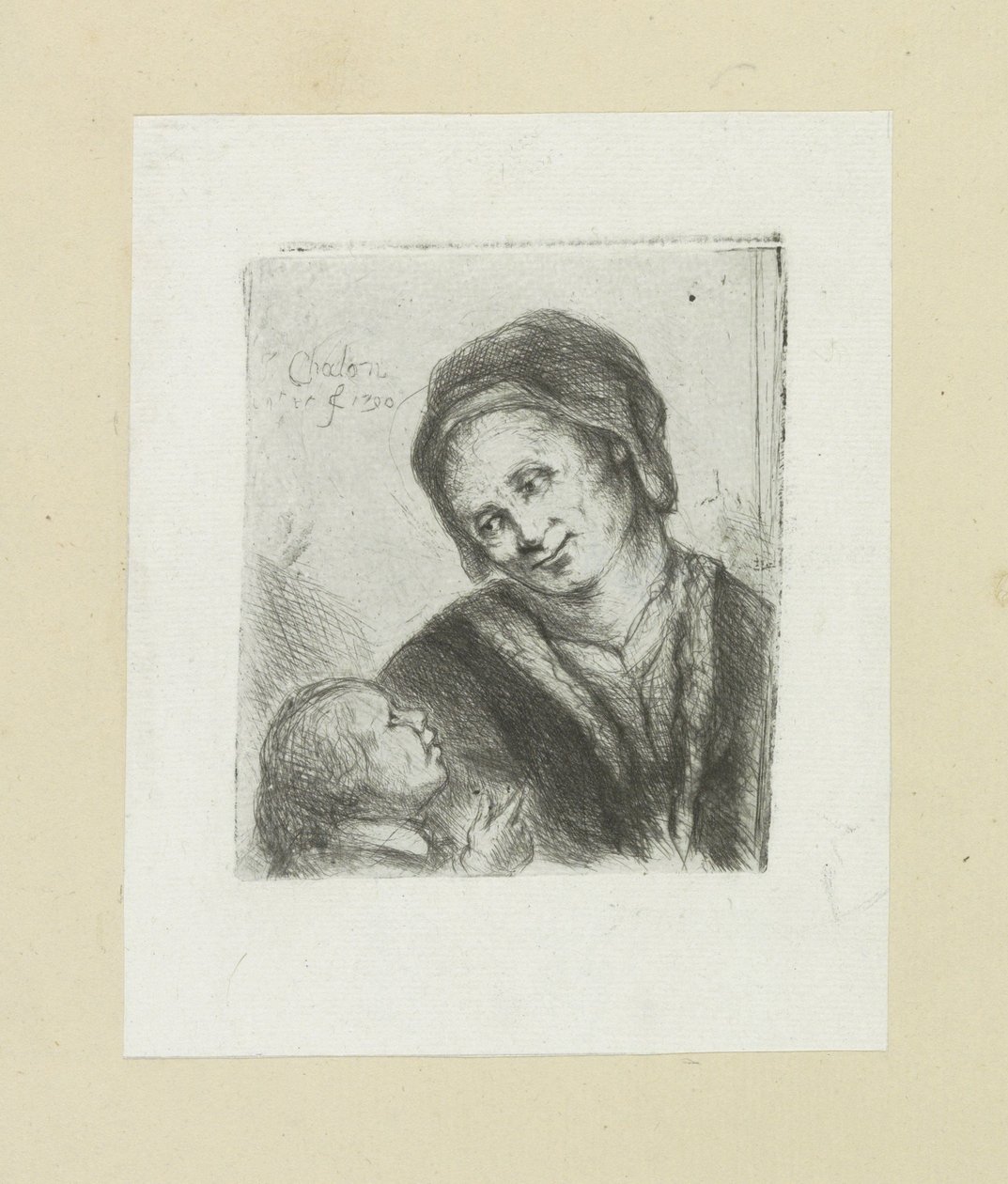 Kvinne en snill The Compleat Work of Etchings av John Chalon / Oeuvre Complette des Eaux Fortes av Jean Chalon (serietittel) av Jan Chalon