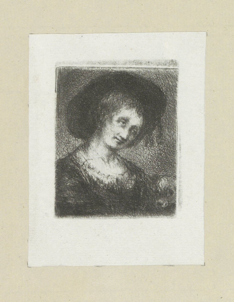 Vrouw med hond The Compleat Work of Etchings av John Chalon / Oeuvre Complette des Eaux Fortes av Jean Chalon (serietittel) av Jan Chalon