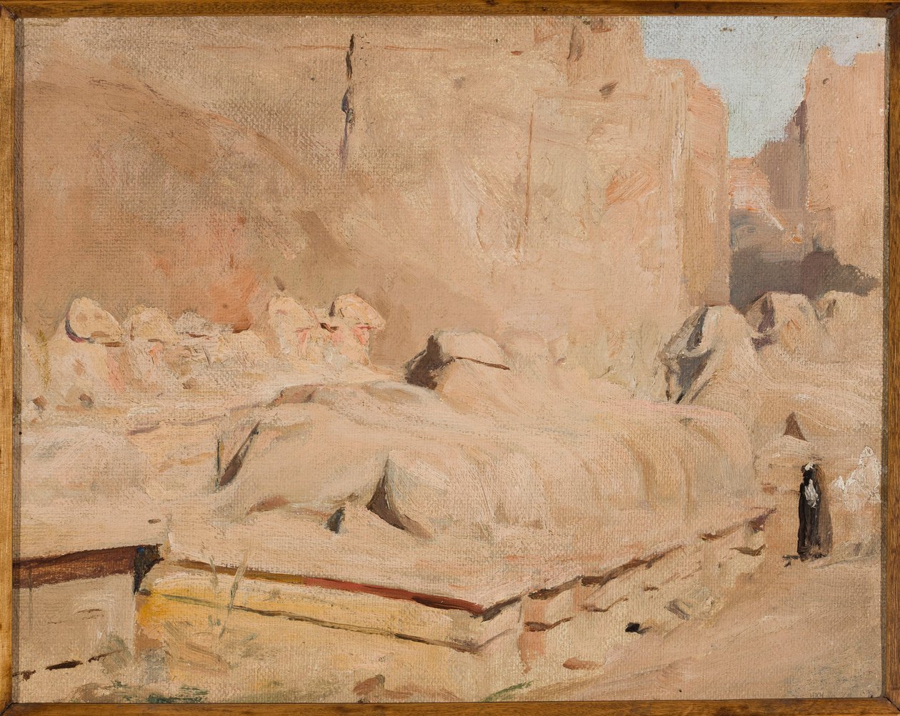 Sfinksalléen, Amon-Ras tempel. Fra en reise til Egypt av Jan Ciągliński