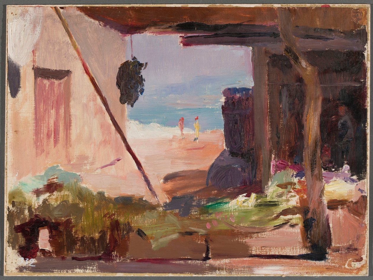 Fragment av bygninger ved havet. Fra en reise til Konstantinopel av Jan Ciągliński