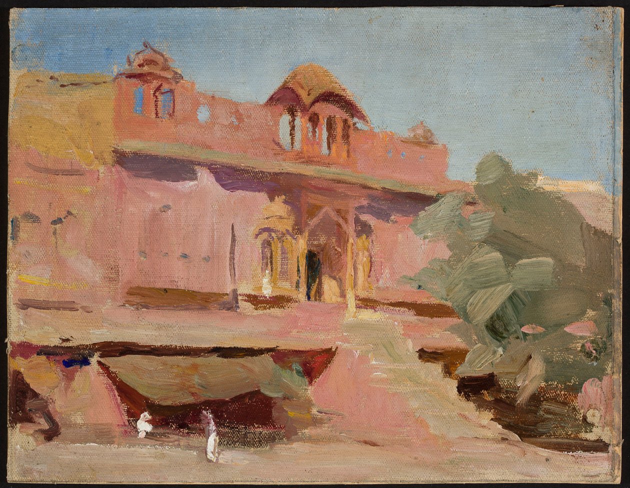Jaipur - bygninger. Fra en reise til India av Jan Ciągliński