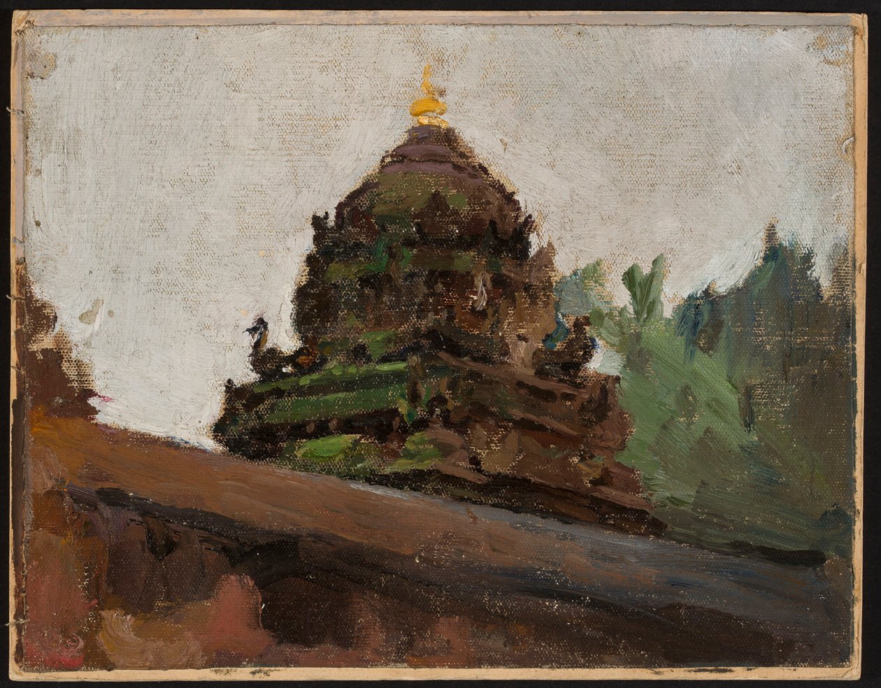 Gammelt tempel i Madras. Fra en reise til India av Jan Ciągliński