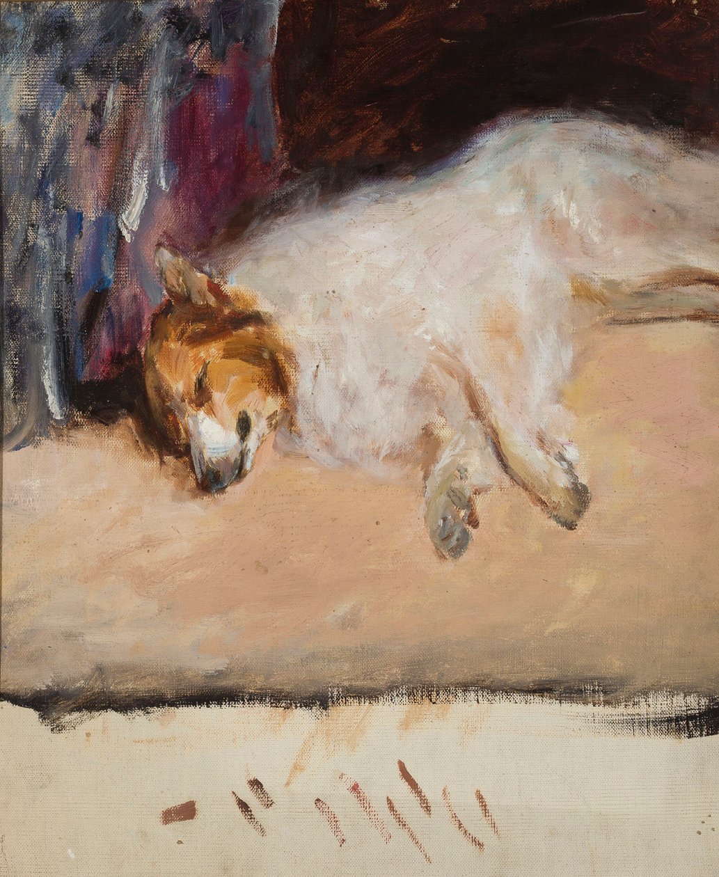 Studie av en sovende hund til «Portrett av prins Golitsyn» av Jan Ciągliński